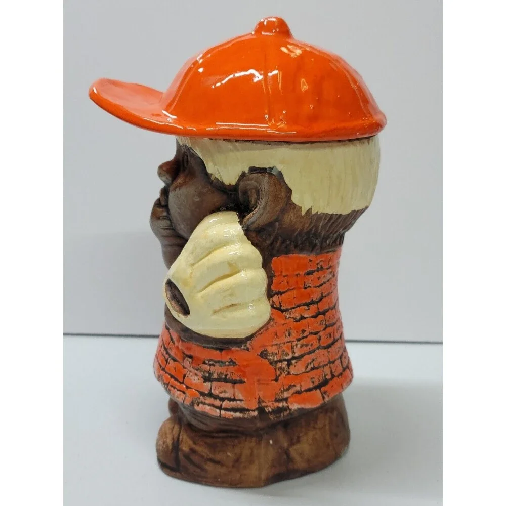 Vintage Treasure Craft Ceramic Boy w/Baseball Cap, Glove & Finger in His Mouth